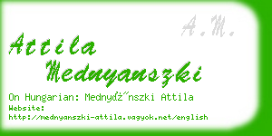 attila mednyanszki business card